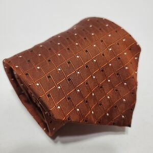 Sabu Brown Geometric Men's Silk Neck Tie Jacquard Fabric 57x4"